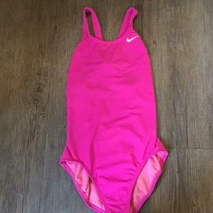 Super cute, hot pink, Nike, swimsuit.